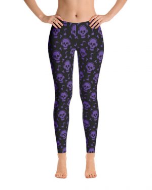 Purple Skull Beats Leggings