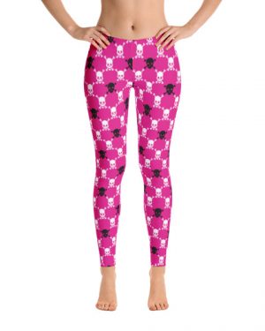 Pink Skull Pattern Leggings