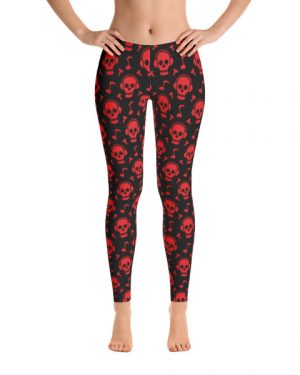 Red Skull Beats Leggings