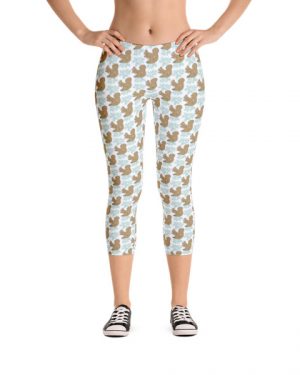 Christmas Squirrels Capri Leggings