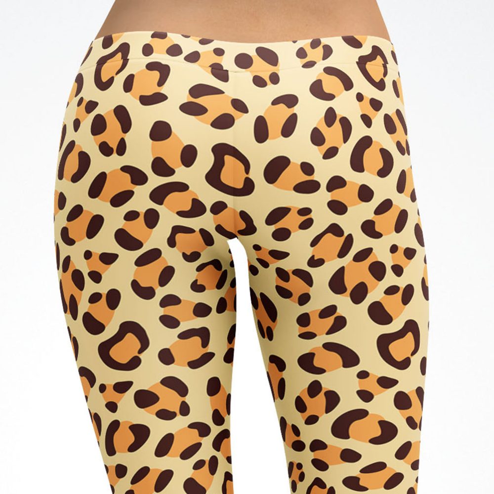 Leopard Light Colored Leggings Yoga Pants