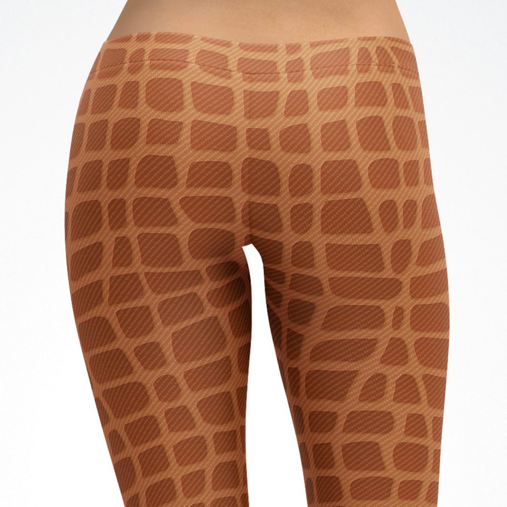 Brown Crocodile Skin Leggings Yoga Pants