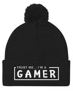 Trust Me I’m a Gamer Pom Pom Knit Cap