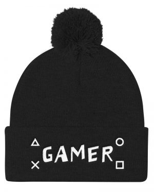 Gamer Pom Pom Knit Cap