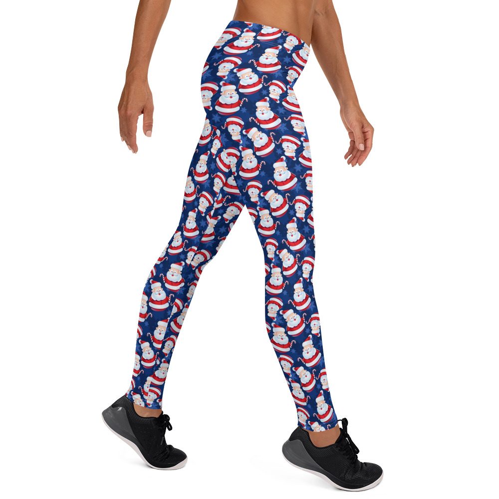 Christmas Santa Leggings - Running Costume - Image 4