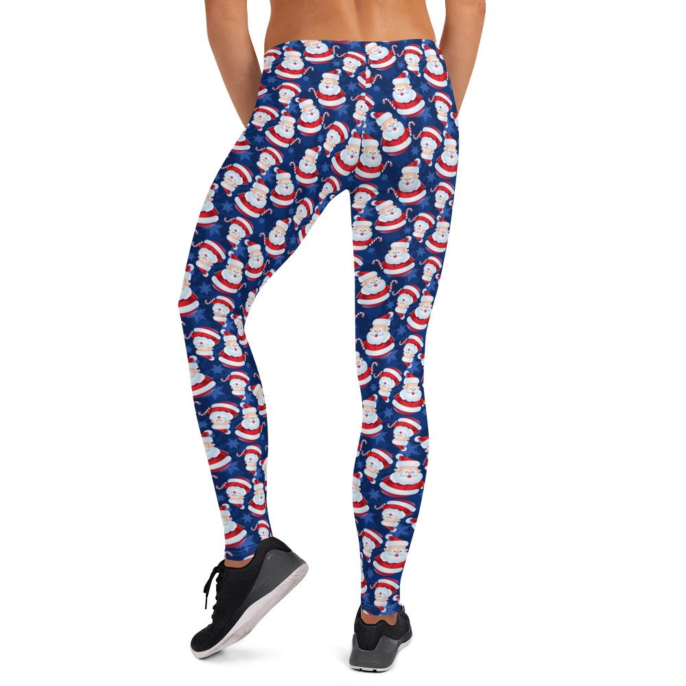 Christmas Santa Leggings - Running Costume - Image 2