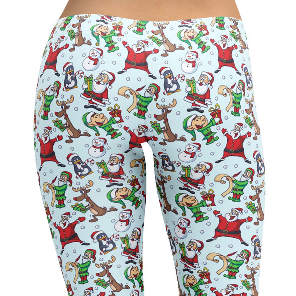 Christmas Leggings Santa Reindeer Elf - Running Costume