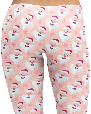 Pink Santa Head Christmas Leggings – Running Costume