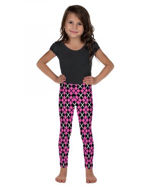 Pink and Black Plaid – Kid’s Leggings