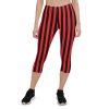 Red and Black Striped Capris Leggings, Pirate Costume, Witch Costume, RunDisney Costume, Dance Capris