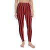 Red and Black Striped Yoga Leggings, Pirate Costume, Witch Costume, RunDisney Costume, Dance Leggings