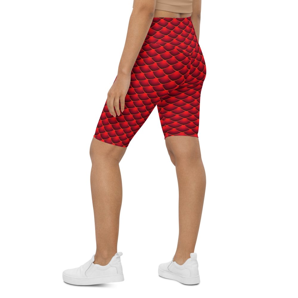 bike shorts, shorts long shorts, high waisted, high waist, slim fit, red dragon costume, reptile costume, Lizard Costume, halloween costume, cosplay costume, rundisney, rundisney costume, activewear costume, dance costume, disneyland costume, festival costume, plus size costume, plus size, Woman's Costume, uv protection, activewear,