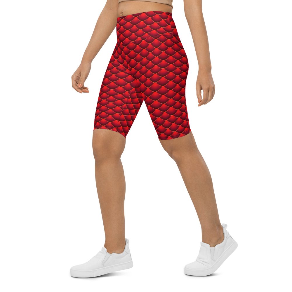 bike shorts, shorts long shorts, high waisted, high waist, slim fit, red dragon costume, reptile costume, Lizard Costume, halloween costume, cosplay costume, rundisney, rundisney costume, activewear costume, dance costume, disneyland costume, festival costume, plus size costume, plus size, Woman's Costume, uv protection, activewear,