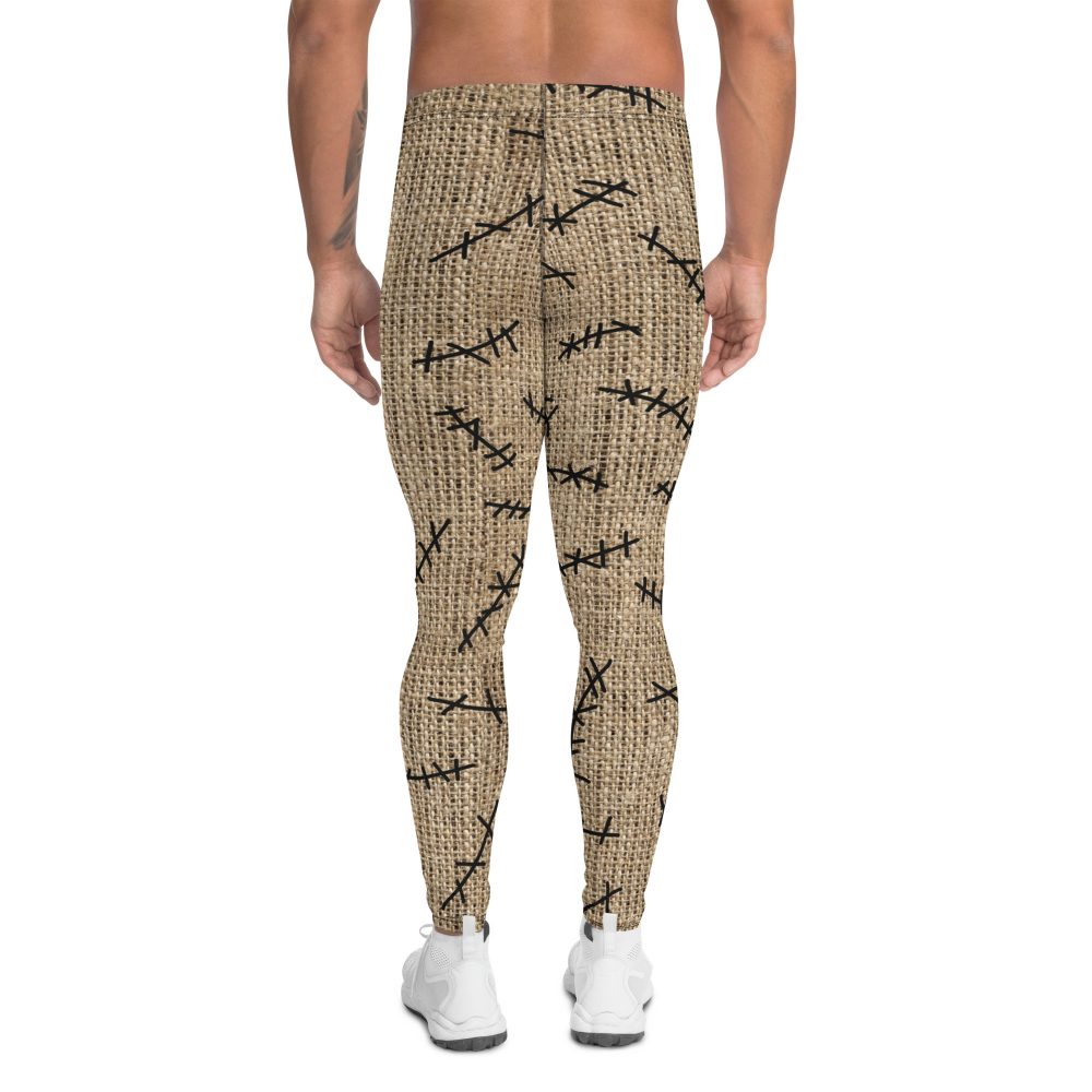 oogie boogie costume, nightmare before christmas costume, burlap sac, costume, activewear, running, rundisney, rundisney costume, dance costume, men's costume, uv protection, men's leggings, leggings, meggings