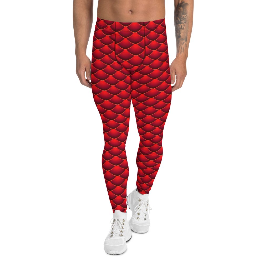 Men's Costume, leggings, meggings, slim fit, red dragon costume, reptile costume, Lizard Costume, halloween costume, cosplay costume, rundisney, rundisney costume, activewear costume, dance costume, disneyland costume, festival costume, plus size costume, plus size