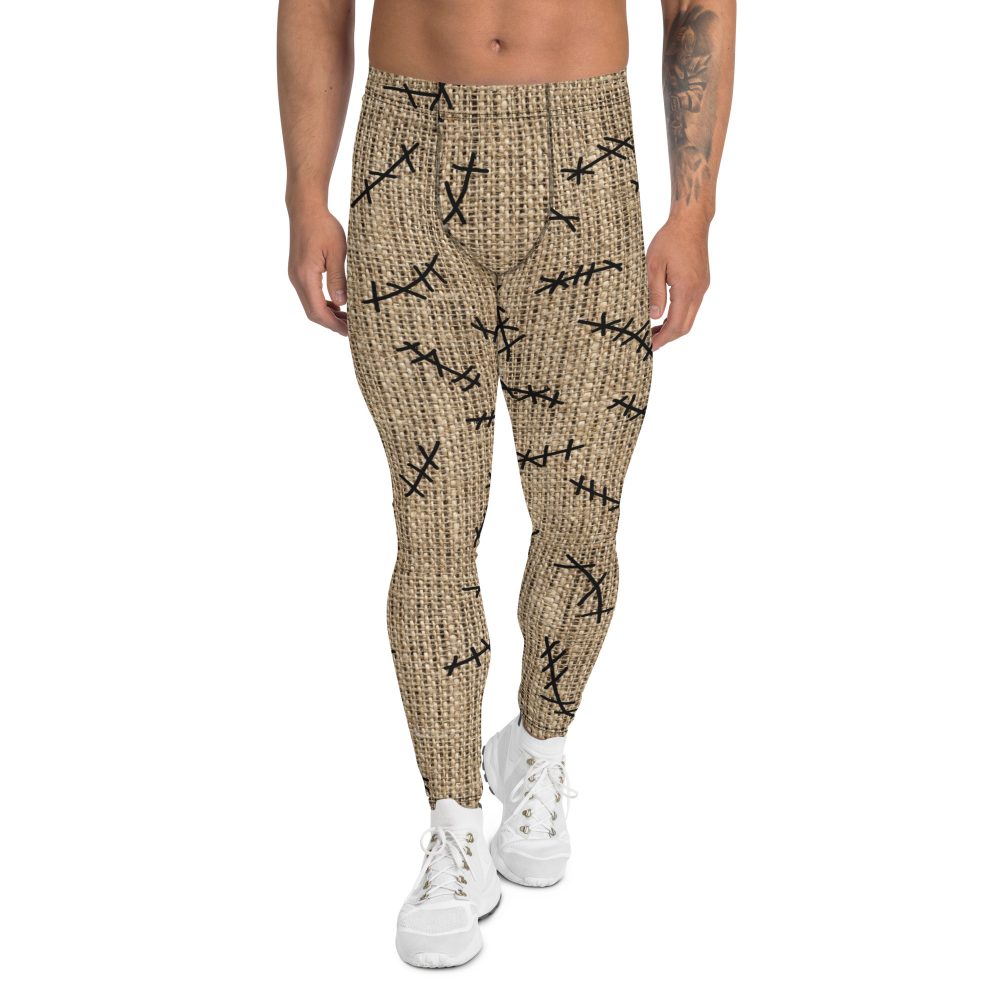 oogie boogie costume, nightmare before christmas costume, burlap sac, costume, activewear, running, rundisney, rundisney costume, dance costume, men's costume, uv protection, men's leggings, leggings, meggings