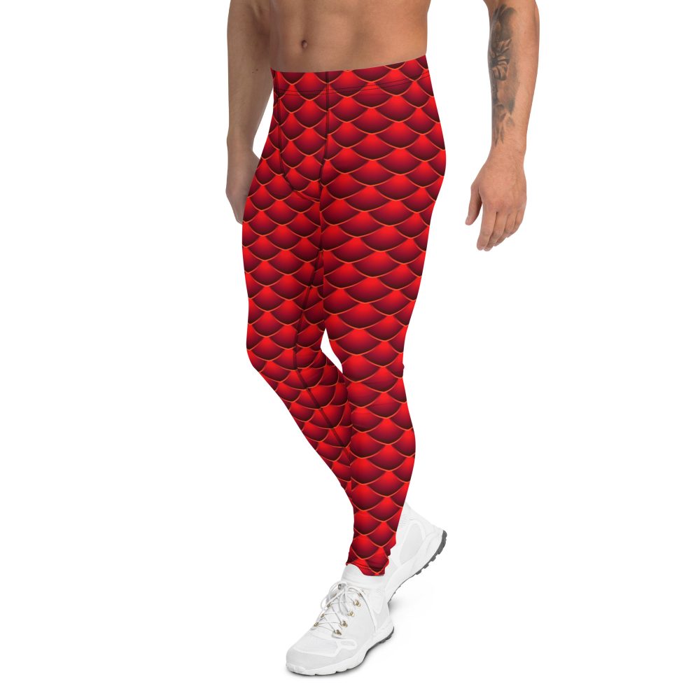 Men's Costume, leggings, meggings, slim fit, red dragon costume, reptile costume, Lizard Costume, halloween costume, cosplay costume, rundisney, rundisney costume, activewear costume, dance costume, disneyland costume, festival costume, plus size costume, plus size