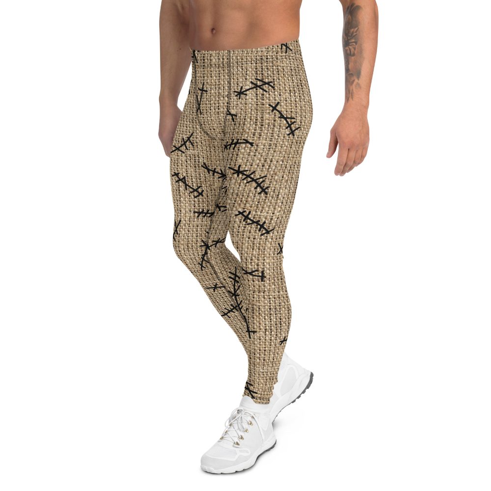 oogie boogie costume, nightmare before christmas costume, burlap sac, costume, activewear, running, rundisney, rundisney costume, dance costume, men's costume, uv protection, men's leggings, leggings, meggings