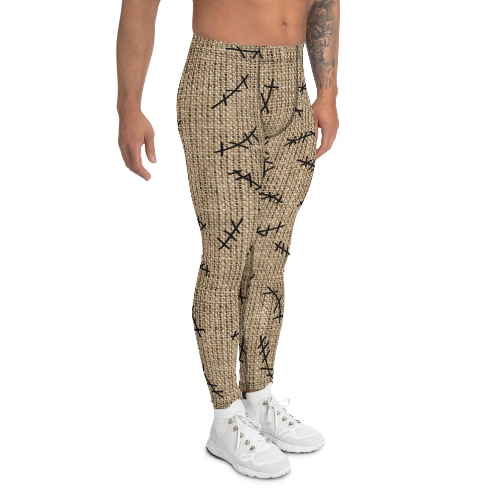 oogie boogie costume, nightmare before christmas costume, burlap sac, costume, activewear, running, rundisney, rundisney costume, dance costume, men's costume, uv protection, men's leggings, leggings, meggings