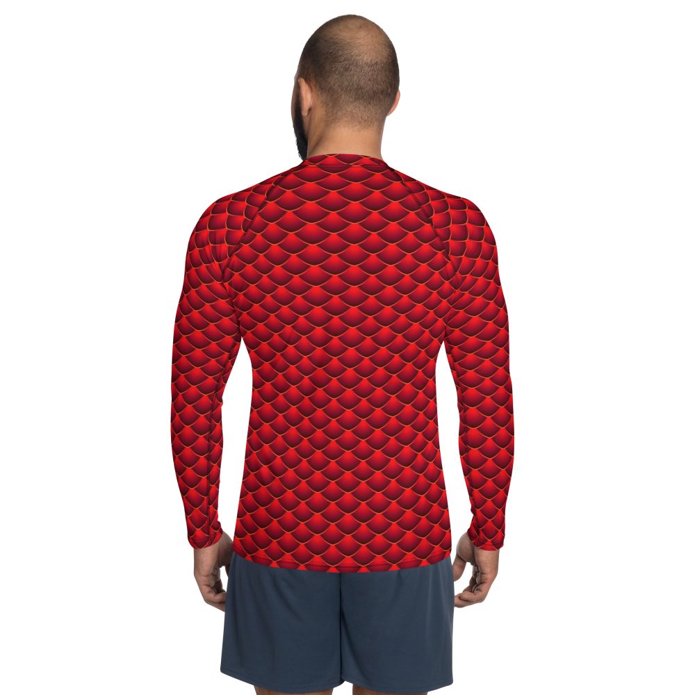 Men's Costume, long sleeve shirt, rashguard, rash guard, uv protection, activewear, swimming shirt, sleeveless, slim fit, red dragon costume, reptile costume, Lizard Costume, halloween costume, cosplay costume, rundisney, rundisney costume, activewear costume, dance costume, disneyland costume, festival costume, plus size costume, plus size