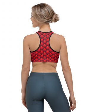 Red Dragon Costume Reptile Scale – Sports bra