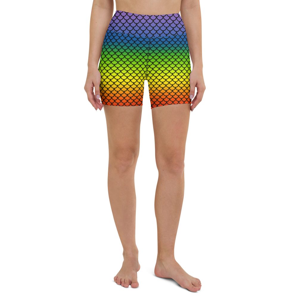 Rainbow, Mermaid, activewear, running costume, costume, rundisney costume, costume, pride, lgbtq, pride costume, women's shorts, shorts, yoga shorts