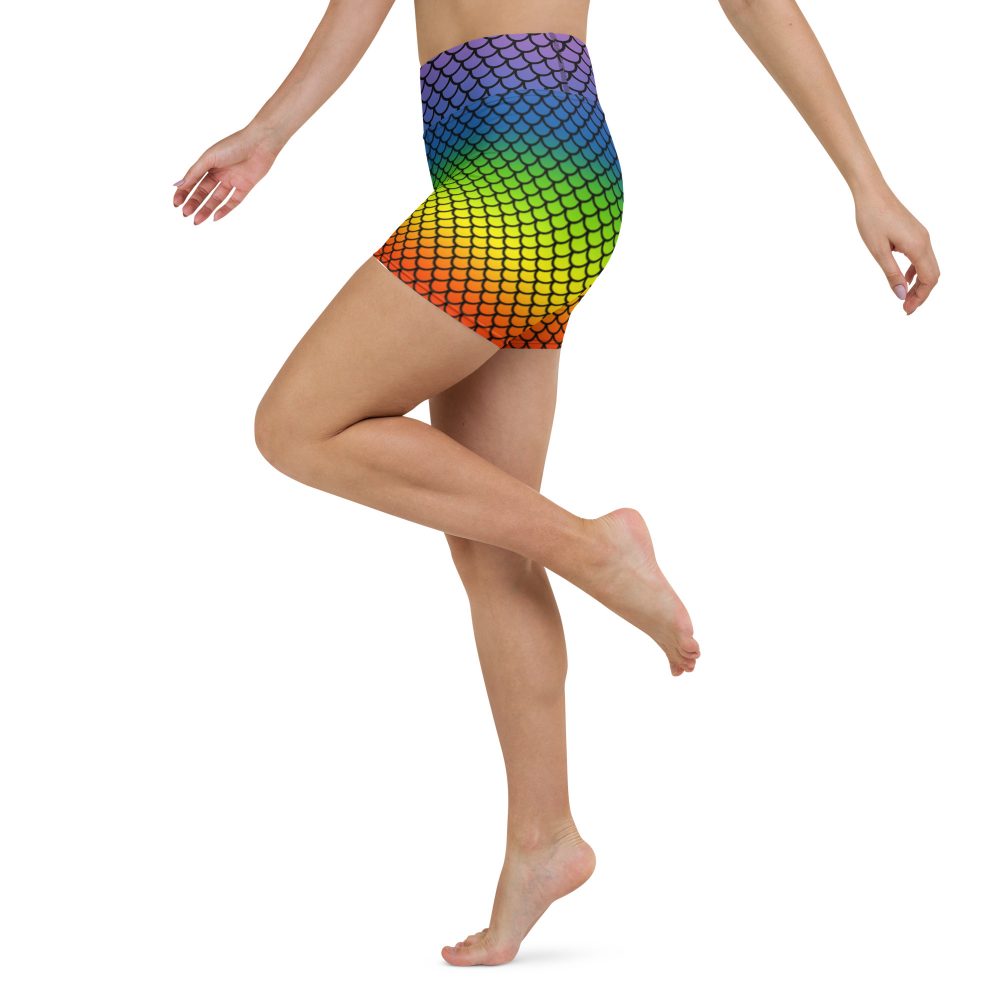 Rainbow, Mermaid, activewear, running costume, costume, rundisney costume, costume, pride, lgbtq, pride costume, women's shorts, shorts, yoga shorts