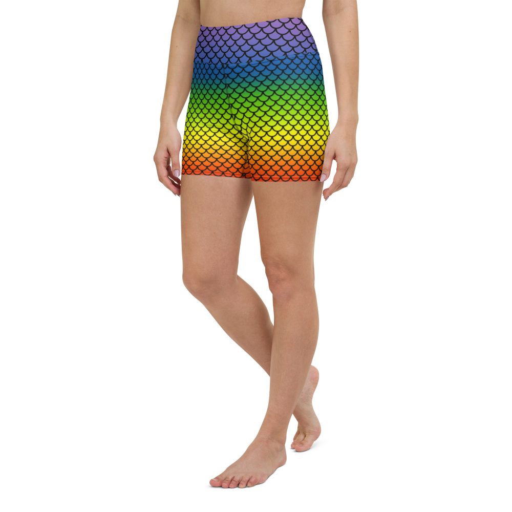 Rainbow, Mermaid, activewear, running costume, costume, rundisney costume, costume, pride, lgbtq, pride costume, women's shorts, shorts, yoga shorts