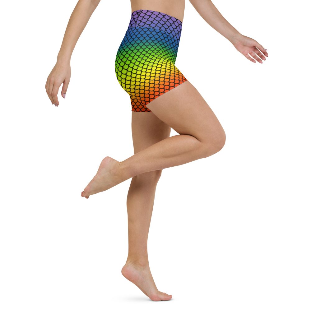 Rainbow, Mermaid, activewear, running costume, costume, rundisney costume, costume, pride, lgbtq, pride costume, women's shorts, shorts, yoga shorts