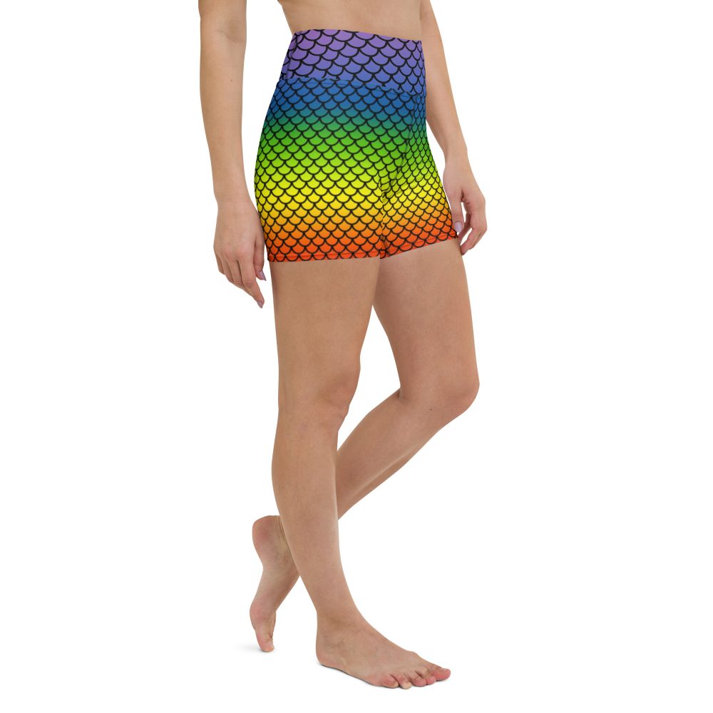 Rainbow, Mermaid, activewear, running costume, costume, rundisney costume, costume, pride, lgbtq, pride costume, women's shorts, shorts, yoga shorts