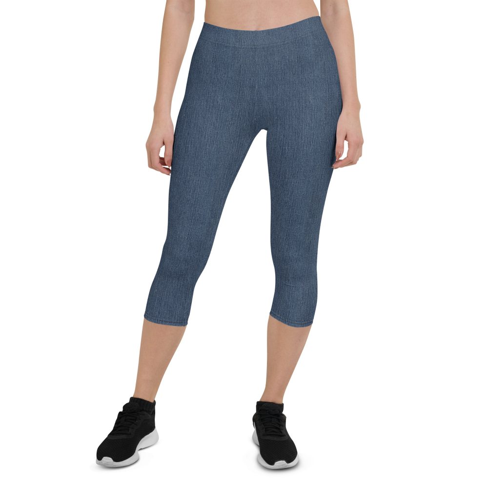 Jeggings - Jean Print Capri Leggings