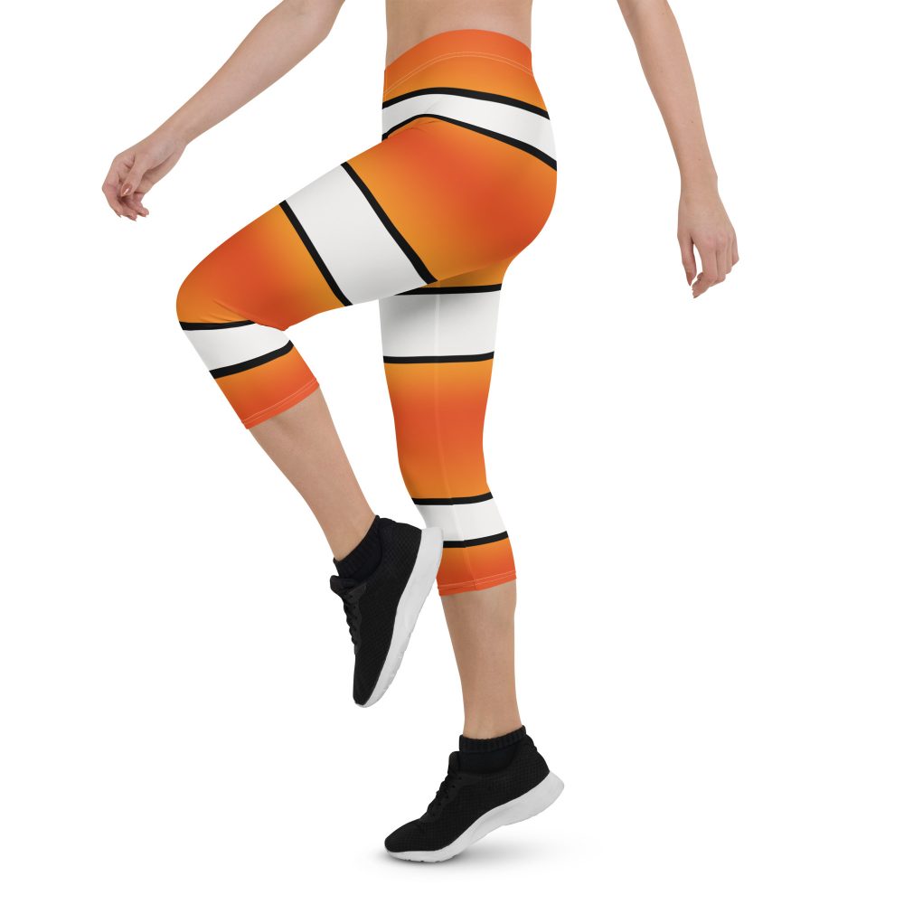 Clownfish Nemo Costume Halloween Cosplay Capri Leggings - Image 3