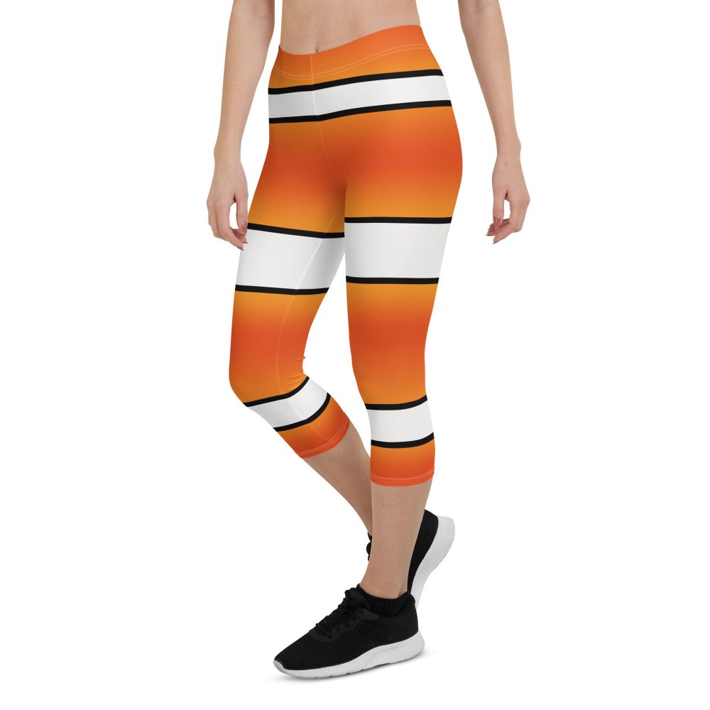 Clownfish Nemo Costume Halloween Cosplay Capri Leggings - Image 5