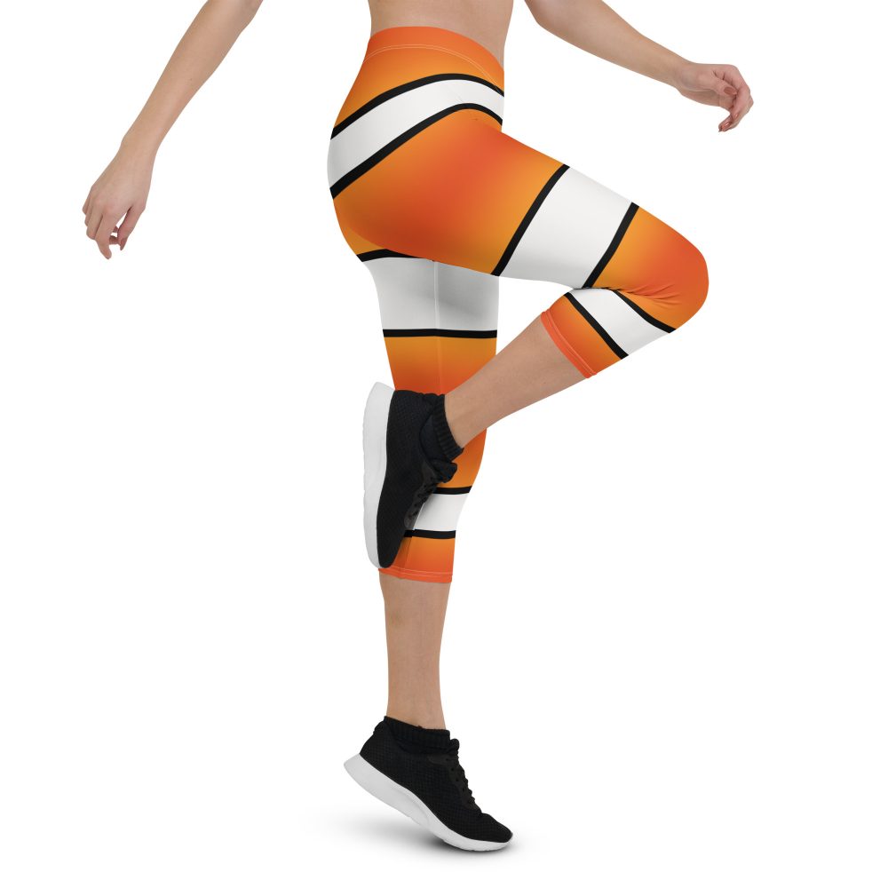 Clownfish Nemo Costume Halloween Cosplay Capri Leggings - Image 4