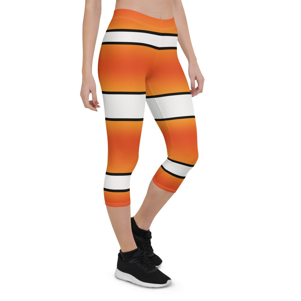 Clownfish Nemo Costume Halloween Cosplay Capri Leggings - Image 6