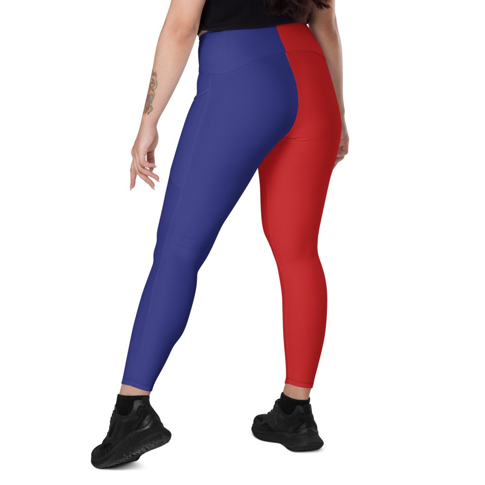 Harley Quinn Halloween Cosplay Squad Costume - Crossover leggings with pockets - Image 3