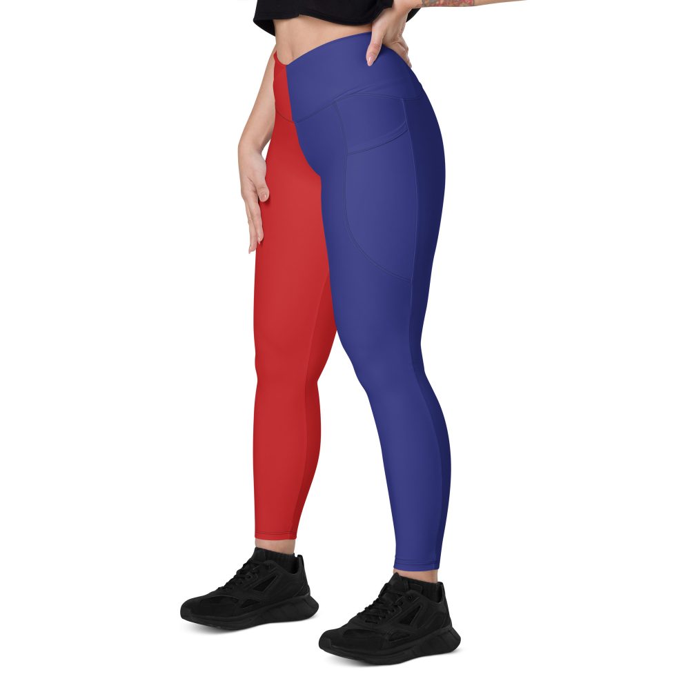 Harley Quinn Halloween Cosplay Squad Costume - Crossover leggings with pockets - Image 6