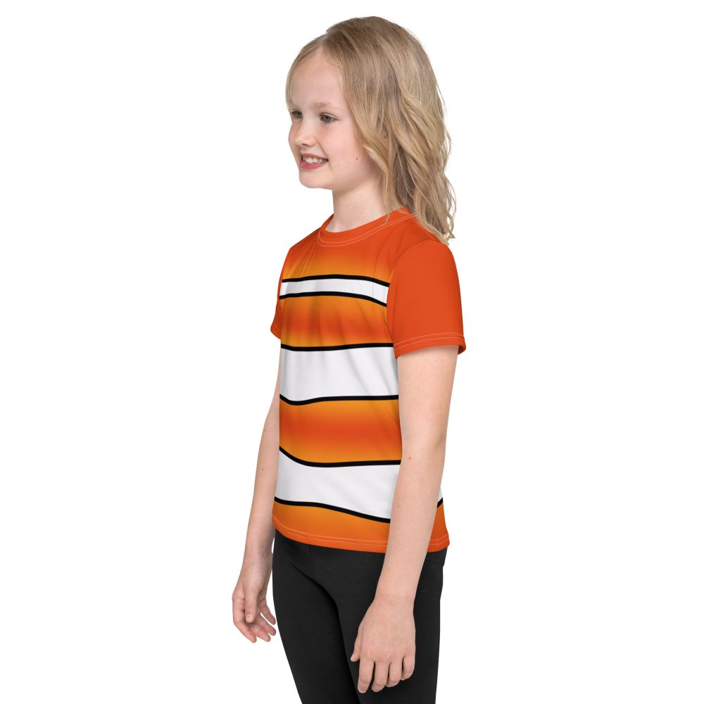 Kid's t-shirt, tshirt, shirt, orange and white striped, Nemo costume, clown fish costume, Cosplay Costume, Halloween Costume, Womans costume, plus size costume, matching costume, men's costume, children's costume, kid's costume, women's costume, girls costume, boys costume, running costume, rundisney, run disney, dance costume, activewear