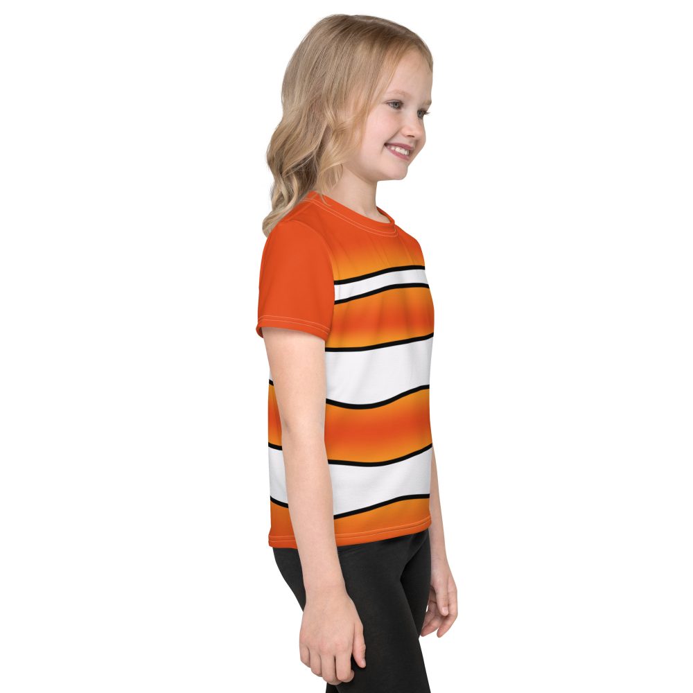 Kid's t-shirt, tshirt, shirt, orange and white striped, Nemo costume, clown fish costume, Cosplay Costume, Halloween Costume, Womans costume, plus size costume, matching costume, men's costume, children's costume, kid's costume, women's costume, girls costume, boys costume, running costume, rundisney, run disney, dance costume, activewear