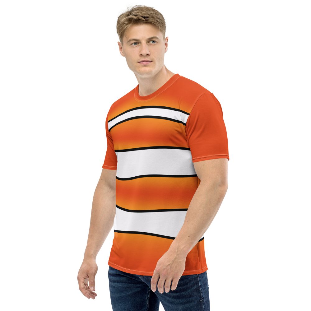 Men's t-shirt, tshirt, shirt, orange and white striped, Nemo costume, clown fish costume, Cosplay Costume, Halloween Costume, Womans costume, plus size costume, matching costume, men's costume, children's costume, kid's costume, women's costume, girls costume, boys costume, running costume, rundisney, run disney, dance costume, activewear