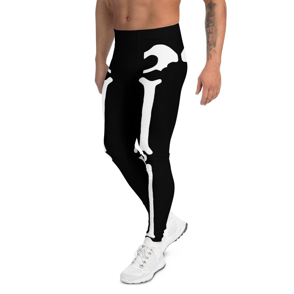 skeleton costume, bones, halloween costume, cosplay costume, rave costume, festival costume, activewear, running, rundisney, rundisney costume, dance costume, men's costume, uv protection, men's leggings, leggings, meggings, polyester, spandex, gusset