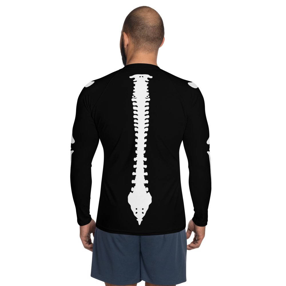 Skeleton Halloween Cosplay Costume Men's Rash Guard - Image 2