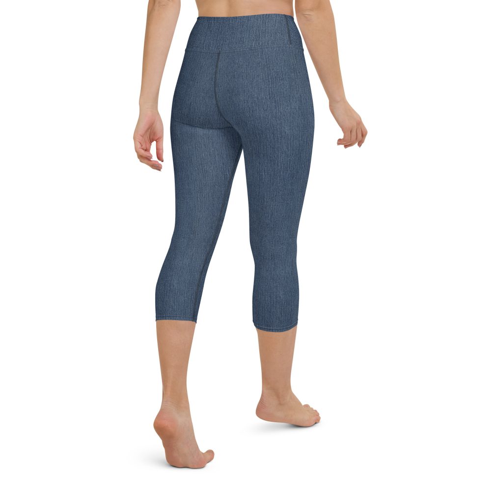 Jeggings - Jean Print Yoga Capri Leggings - Image 6