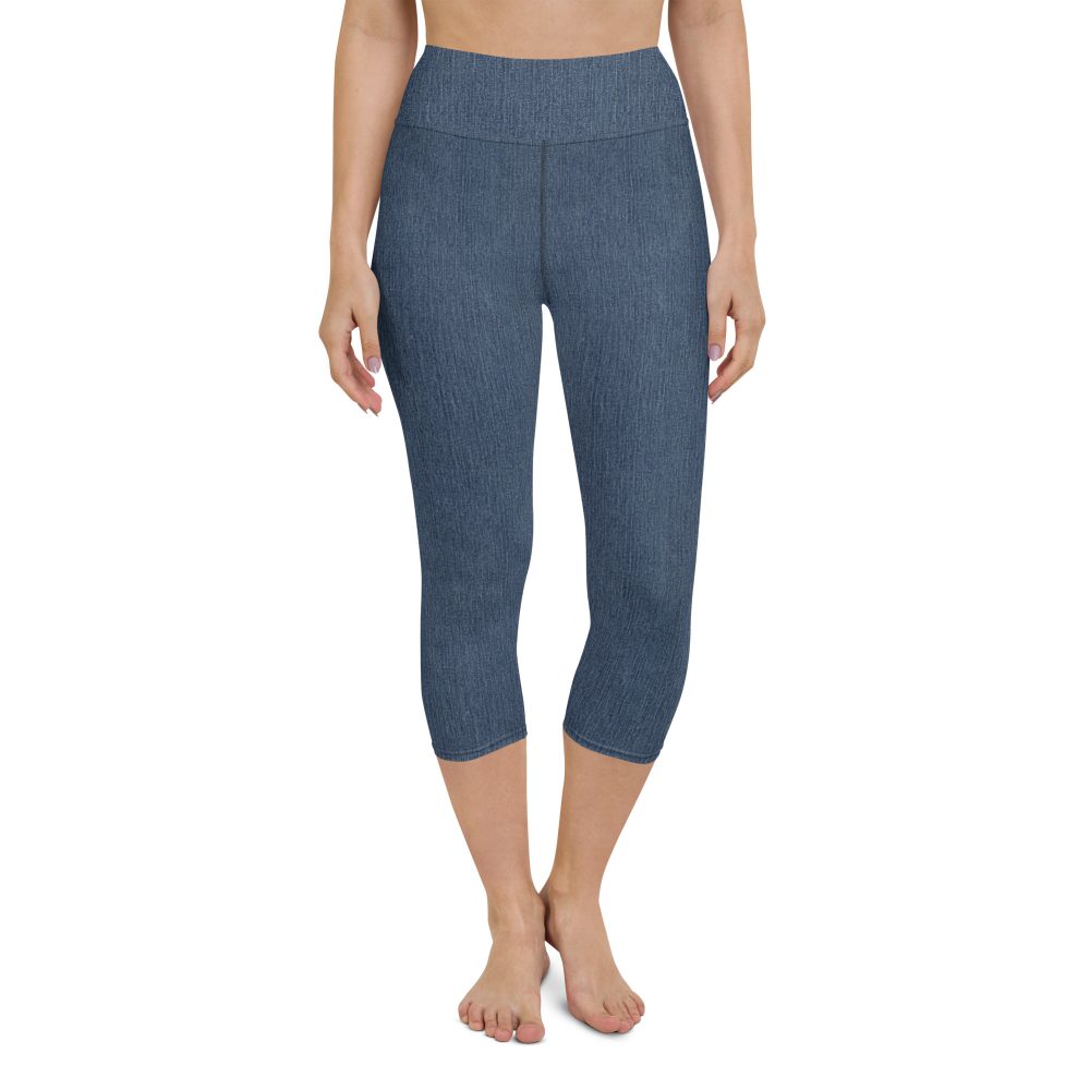 Jeggings - Jean Print Yoga Capri Leggings