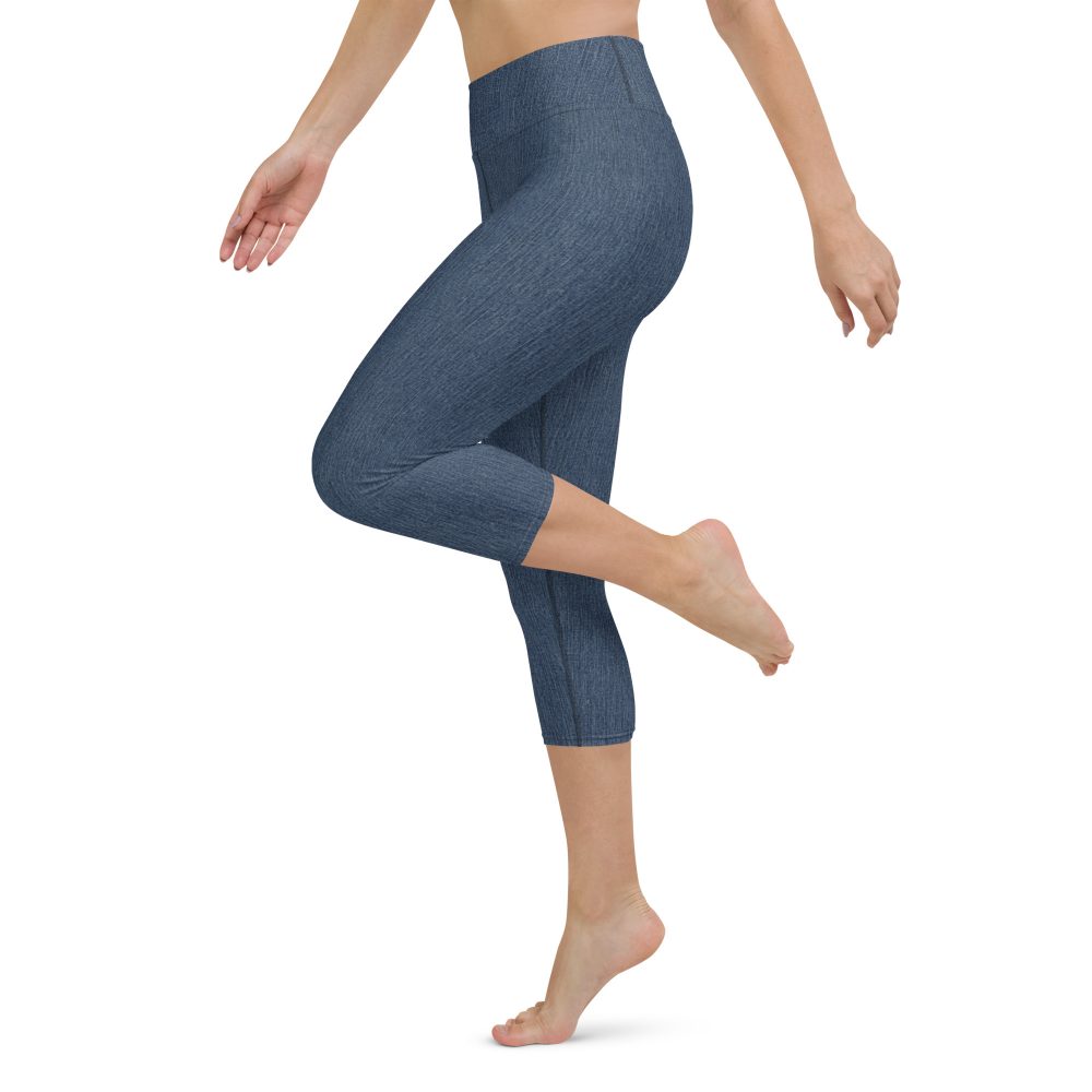 Jeggings - Jean Print Yoga Capri Leggings - Image 2