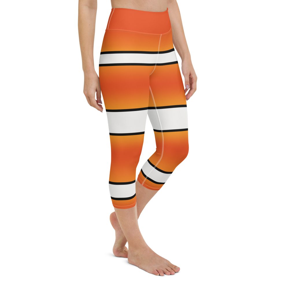 Clownfish Nemo Costume Halloween Cosplay Yoga Capri Leggings - Image 10