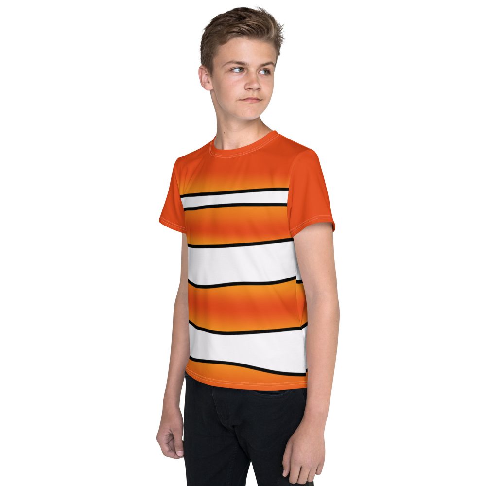 Kid's t-shirt, tshirt, shirt, orange and white striped, Nemo costume, clown fish costume, Cosplay Costume, Halloween Costume, Womans costume, plus size costume, matching costume, men's costume, children's costume, kid's costume, women's costume, girls costume, boys costume, running costume, rundisney, run disney, dance costume, activewear