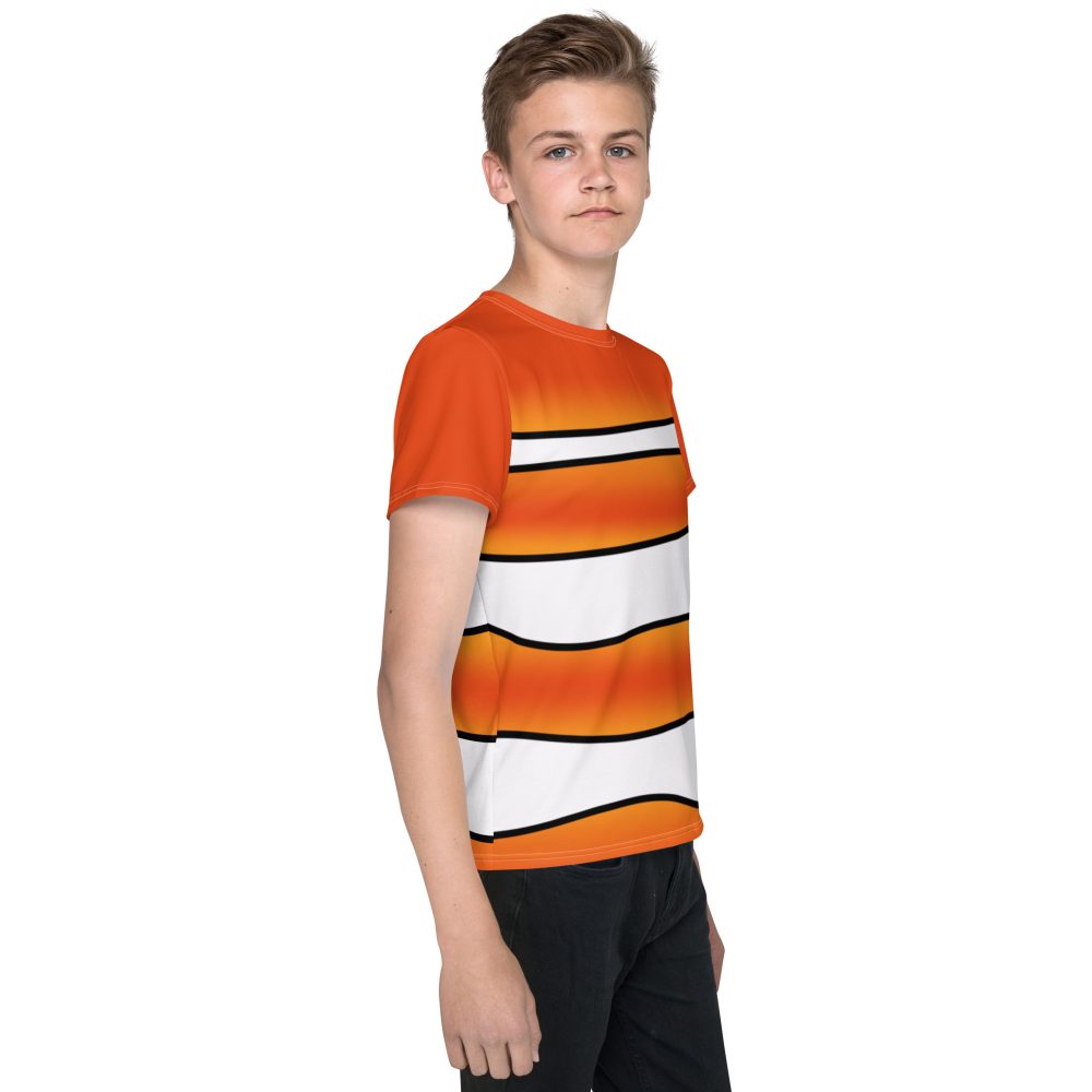 Kid's t-shirt, tshirt, shirt, orange and white striped, Nemo costume, clown fish costume, Cosplay Costume, Halloween Costume, Womans costume, plus size costume, matching costume, men's costume, children's costume, kid's costume, women's costume, girls costume, boys costume, running costume, rundisney, run disney, dance costume, activewear