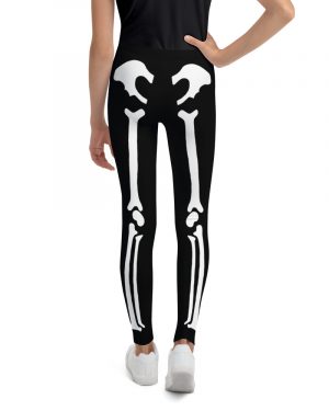 Skeleton Halloween Cosplay Costume Youth Leggings