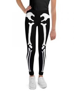 Skeleton Halloween Cosplay Costume Youth Leggings